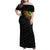 Adinkra Symbols Family Matching Off Shoulder Maxi Dress and Hawaiian Shirt African Culture - Wonder Print Shop