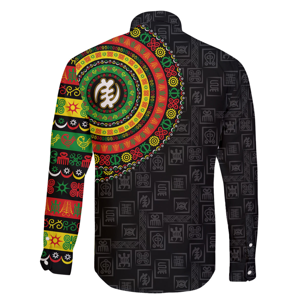 Adinkra Symbols Family Matching Summer Maxi Dress and Hawaiian Shirt African Culture - Wonder Print Shop