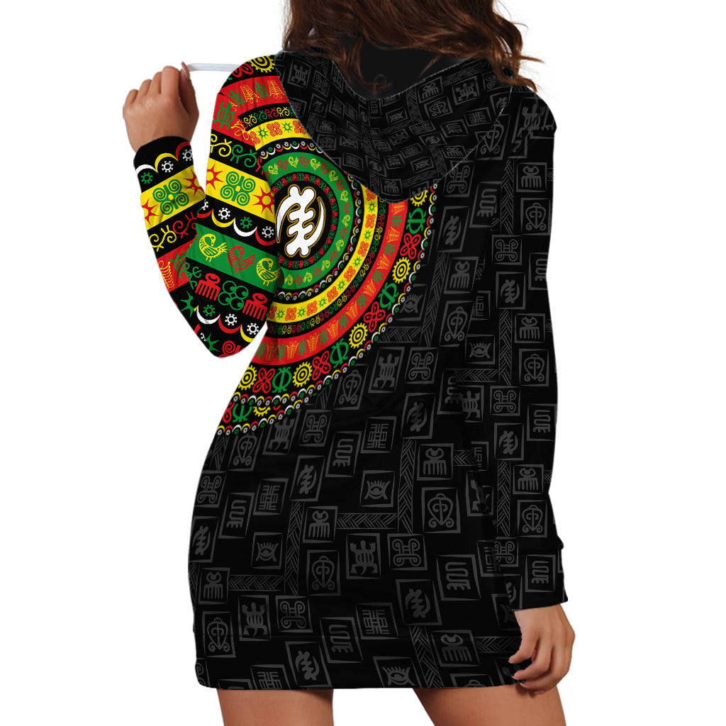 Adinkra Symbols Hoodie Dress African Culture - Wonder Print Shop