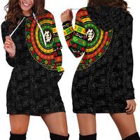 Adinkra Symbols Hoodie Dress African Culture - Wonder Print Shop