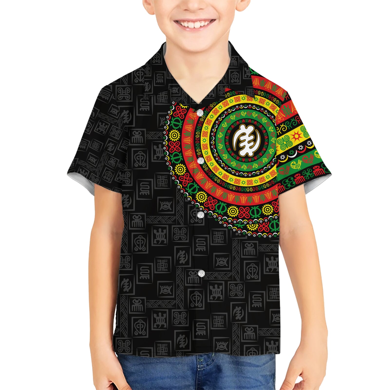 adinkra-symbols-kid-hawaiian-shirt-african-culture