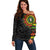 Adinkra Symbols Off Shoulder Sweater African Culture - Wonder Print Shop