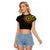 Adinkra Symbols Raglan Cropped T Shirt African Culture - Wonder Print Shop