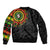 Adinkra Symbols Sleeve Zip Bomber Jacket African Culture - Wonder Print Shop