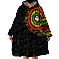 Adinkra Symbols Wearable Blanket Hoodie African Culture - Wonder Print Shop