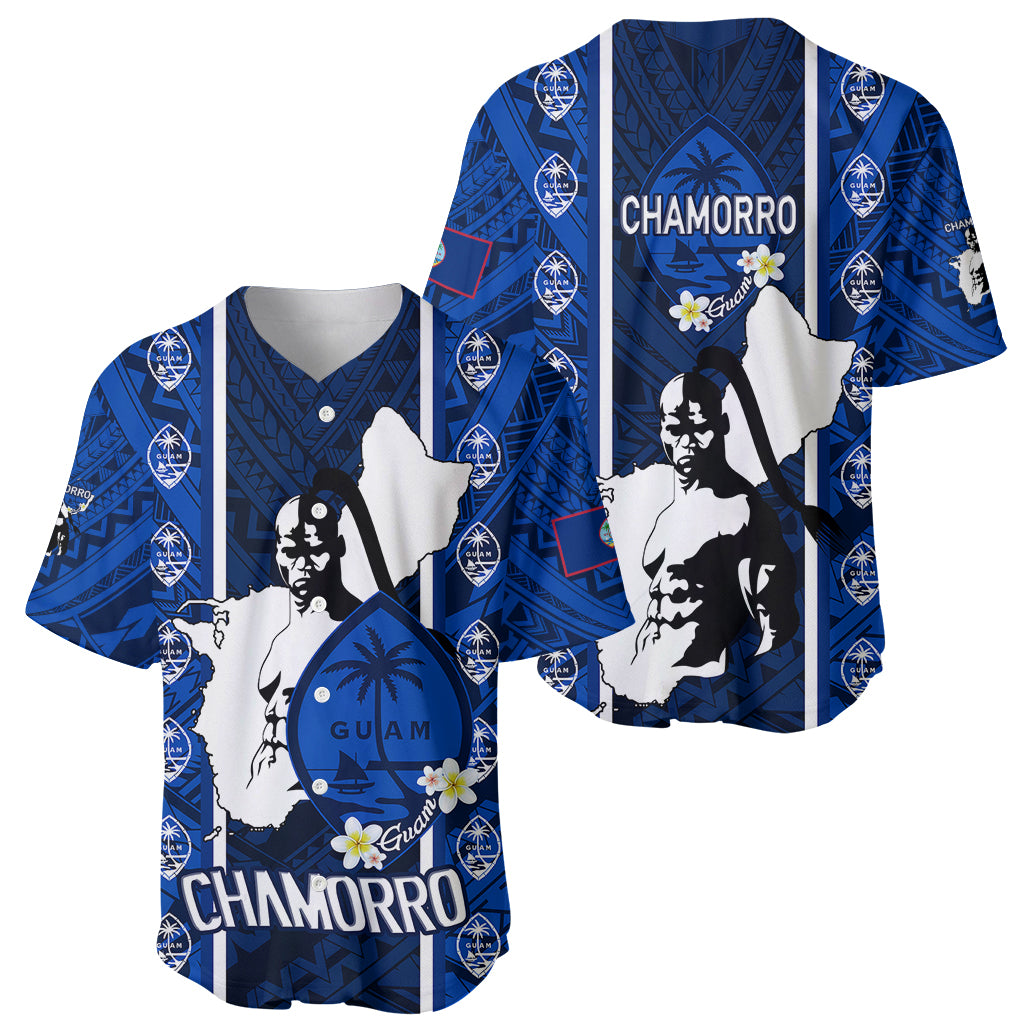 Guam Chamorro Warrior Baseball Jersey Traditional Tribal Patterns - Wonder Print Shop