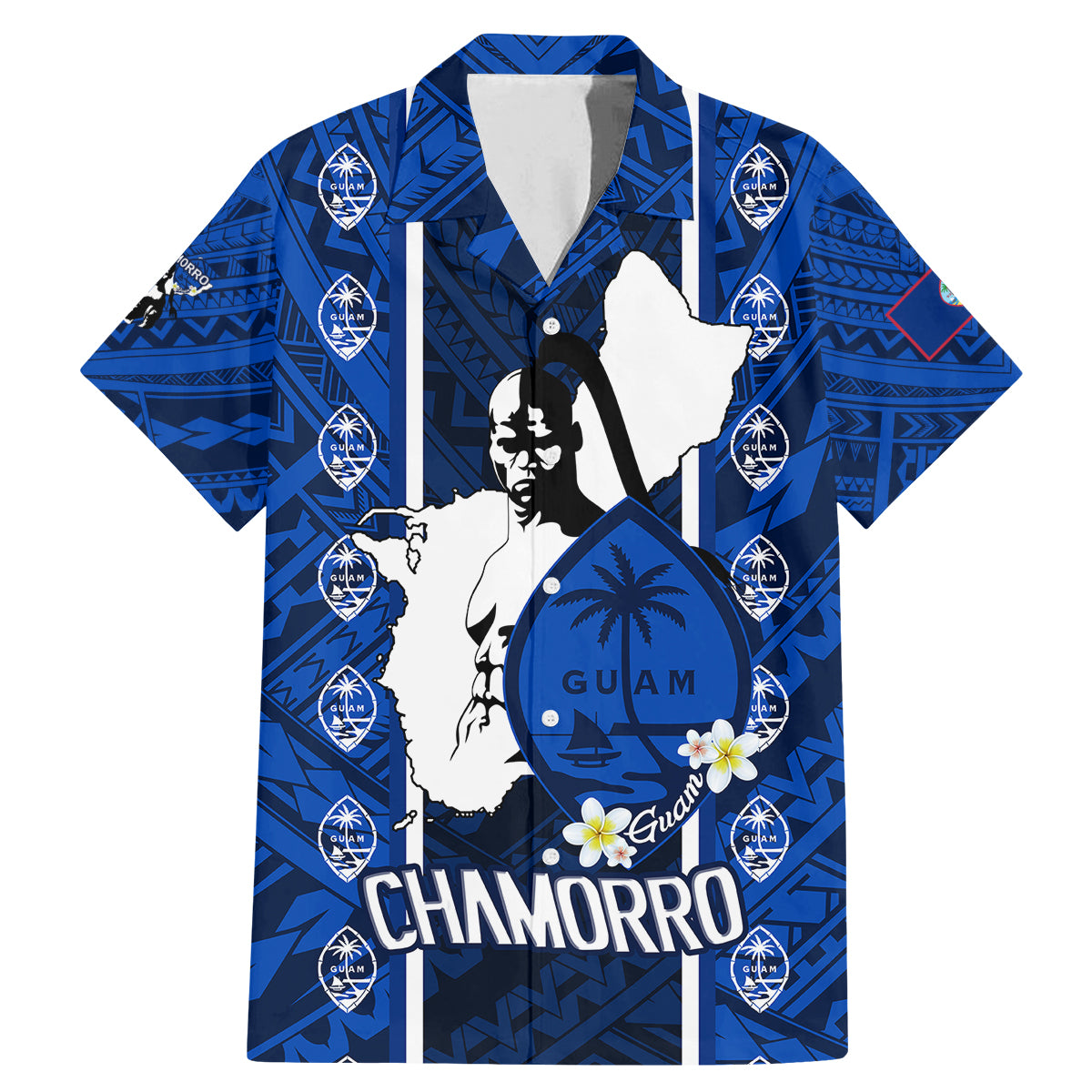 Guam Chamorro Warrior Family Matching Mermaid Dress and Hawaiian Shirt Traditional Tribal Patterns - Wonder Print Shop