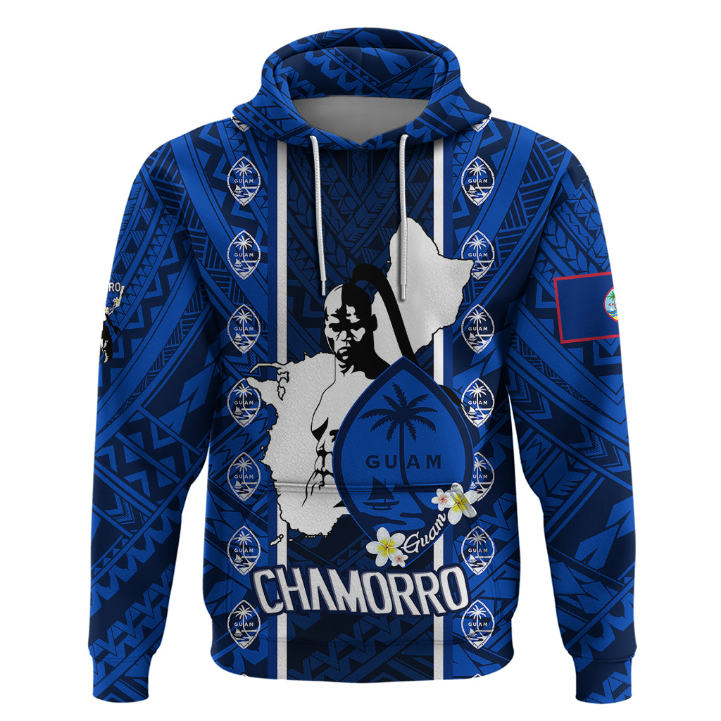 Guam Chamorro Warrior Hoodie Traditional Tribal Patterns - Wonder Print Shop