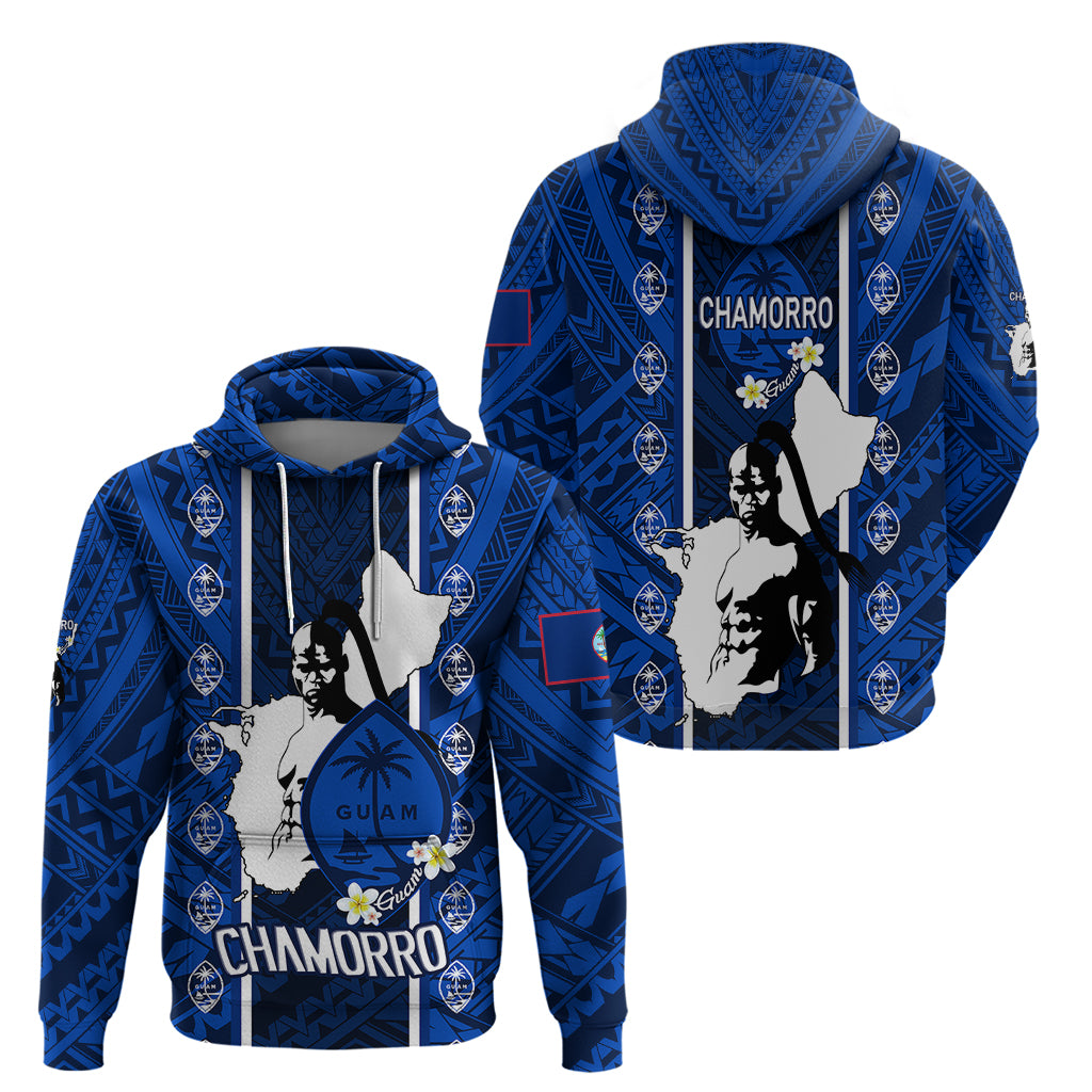 Guam Chamorro Warrior Hoodie Traditional Tribal Patterns - Wonder Print Shop