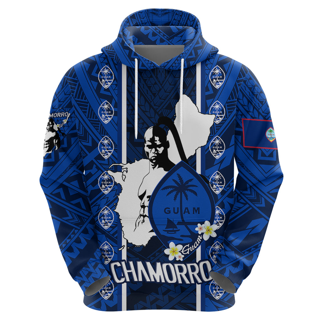 Guam Chamorro Warrior Hoodie Traditional Tribal Patterns - Wonder Print Shop