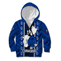 Guam Chamorro Warrior Kid Hoodie Traditional Tribal Patterns - Wonder Print Shop