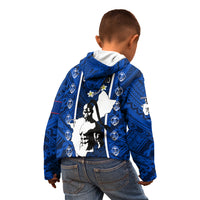 Guam Chamorro Warrior Kid Hoodie Traditional Tribal Patterns - Wonder Print Shop