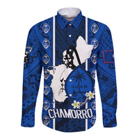 Guam Chamorro Warrior Long Sleeve Button Shirt Traditional Tribal Patterns - Wonder Print Shop