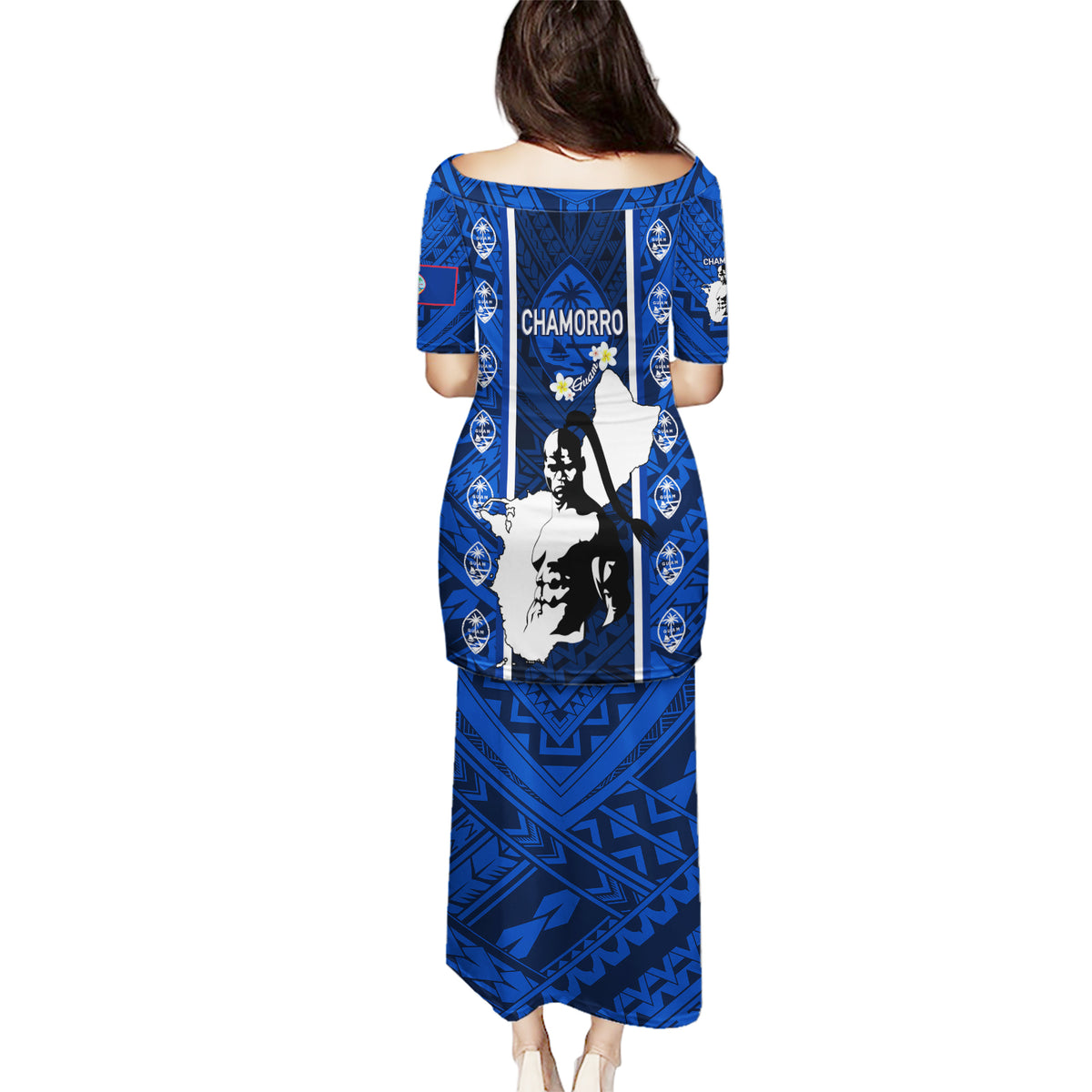 Guam Chamorro Warrior Puletasi Traditional Tribal Patterns - Wonder Print Shop