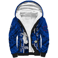 Guam Chamorro Warrior Sherpa Hoodie Traditional Tribal Patterns - Wonder Print Shop