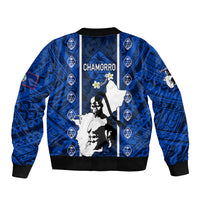 Guam Chamorro Warrior Sleeve Zip Bomber Jacket Traditional Tribal Patterns - Wonder Print Shop