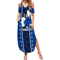 Guam Chamorro Warrior Summer Maxi Dress Traditional Tribal Patterns - Wonder Print Shop