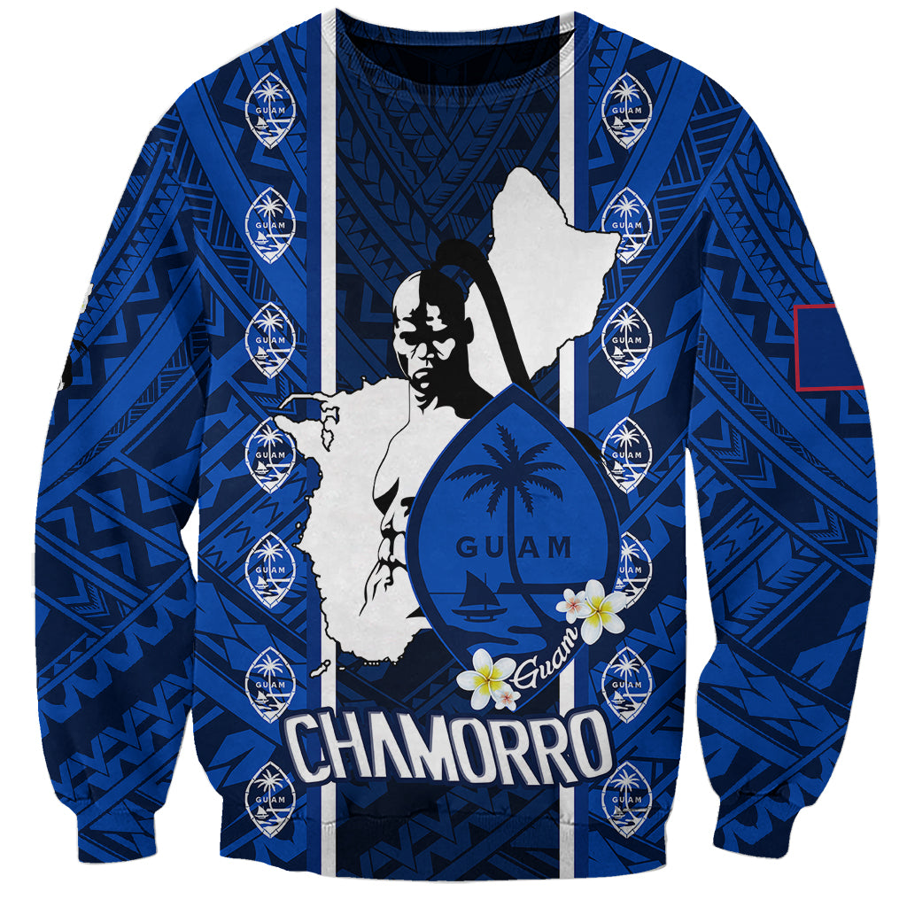 Guam Chamorro Warrior Sweatshirt Traditional Tribal Patterns - Wonder Print Shop