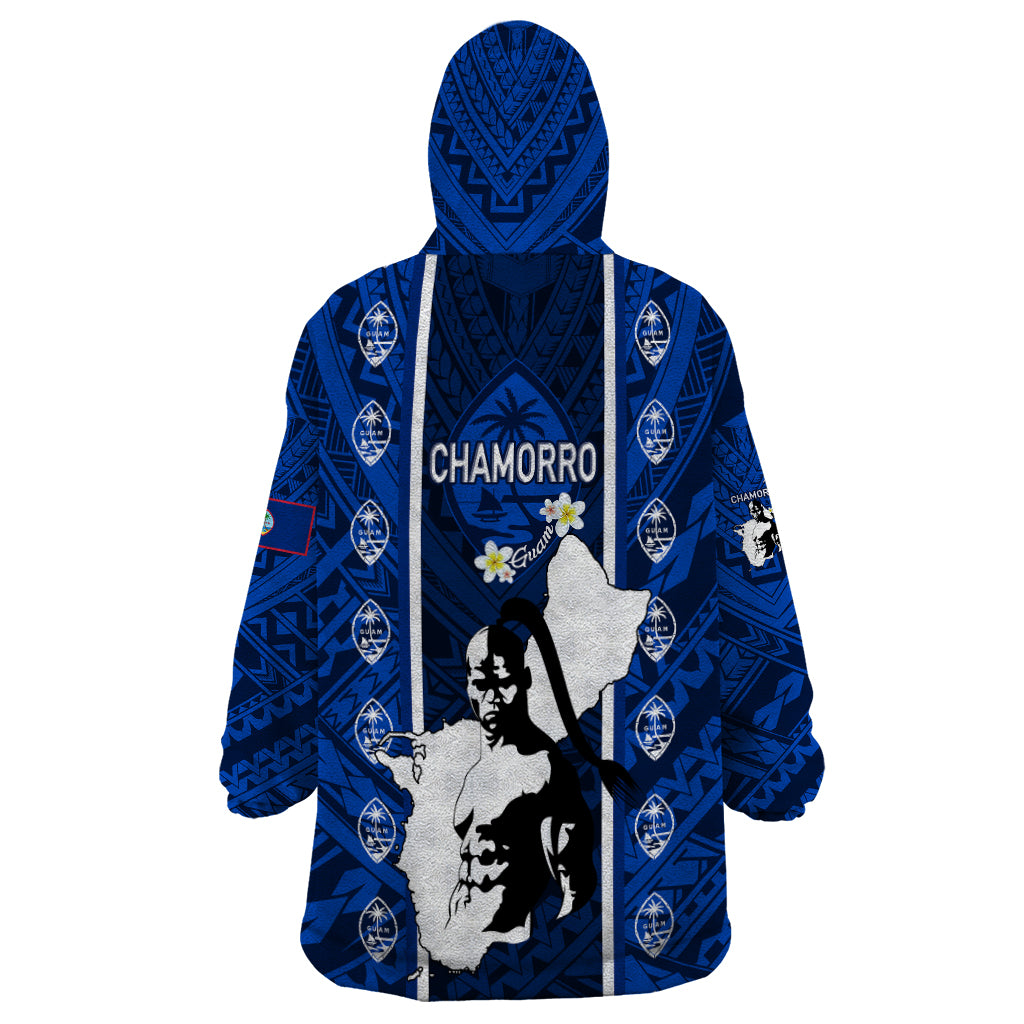 Guam Chamorro Warrior Wearable Blanket Hoodie Traditional Tribal Patterns - Wonder Print Shop