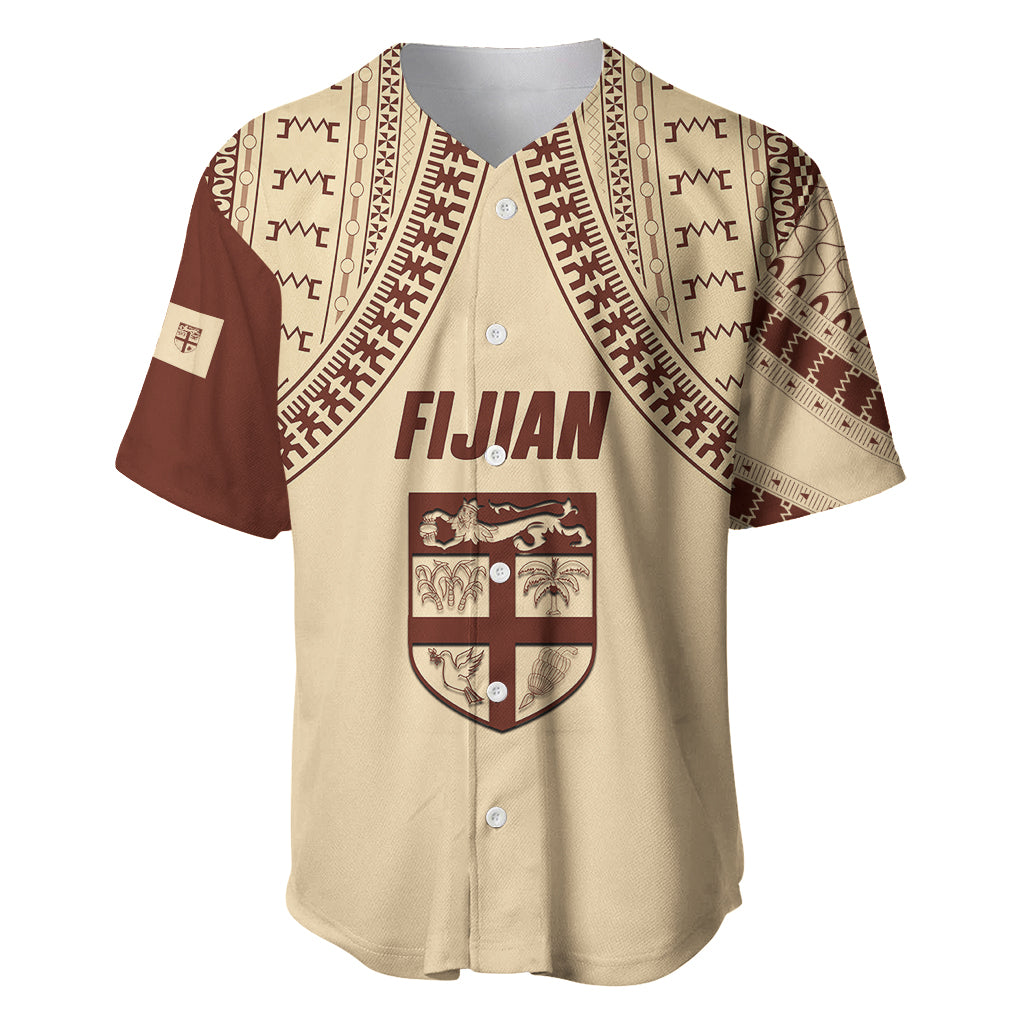 Fiji Bula Baseball Jersey Tapa Pattern Design - Wonder Print Shop