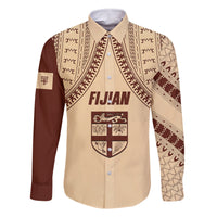 Fiji Bula Family Matching Long Sleeve Bodycon Dress and Hawaiian Shirt Tapa Pattern Design - Wonder Print Shop