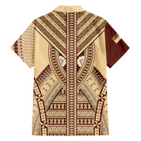Fiji Bula Family Matching Puletasi Dress and Hawaiian Shirt Tapa Pattern Design - Wonder Print Shop