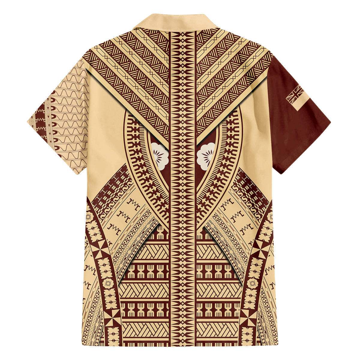 Fiji Bula Family Matching Summer Maxi Dress and Hawaiian Shirt Tapa Pattern Design - Wonder Print Shop