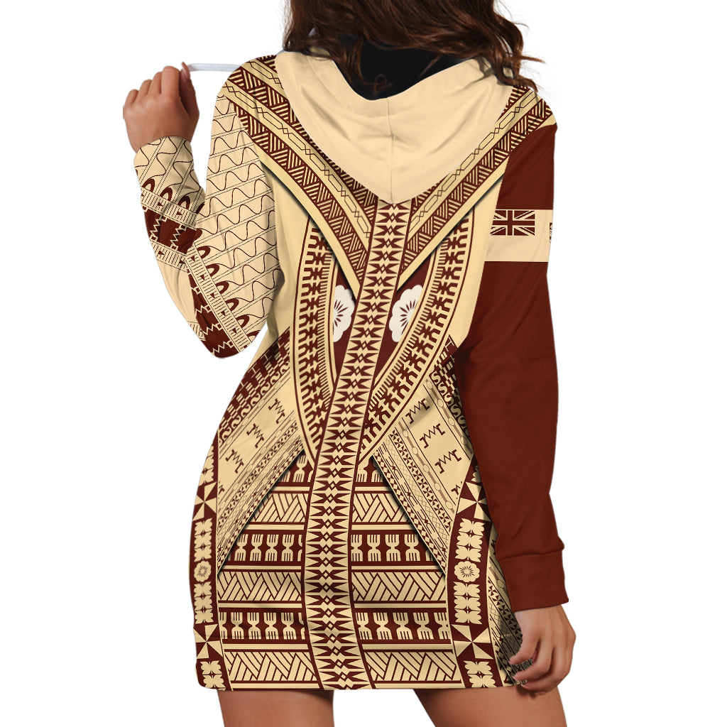 Fiji Bula Hoodie Dress Tapa Pattern Design - Wonder Print Shop