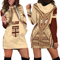 Fiji Bula Hoodie Dress Tapa Pattern Design - Wonder Print Shop
