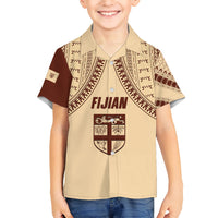 Fiji Bula Kid Hawaiian Shirt Tapa Pattern Design - Wonder Print Shop
