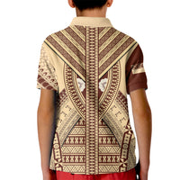 Fiji Bula Kid Polo Shirt Tapa Pattern Design - Wonder Print Shop