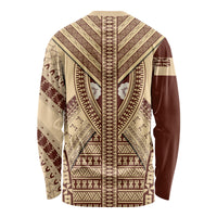 Fiji Bula Long Sleeve Shirt Tapa Pattern Design - Wonder Print Shop