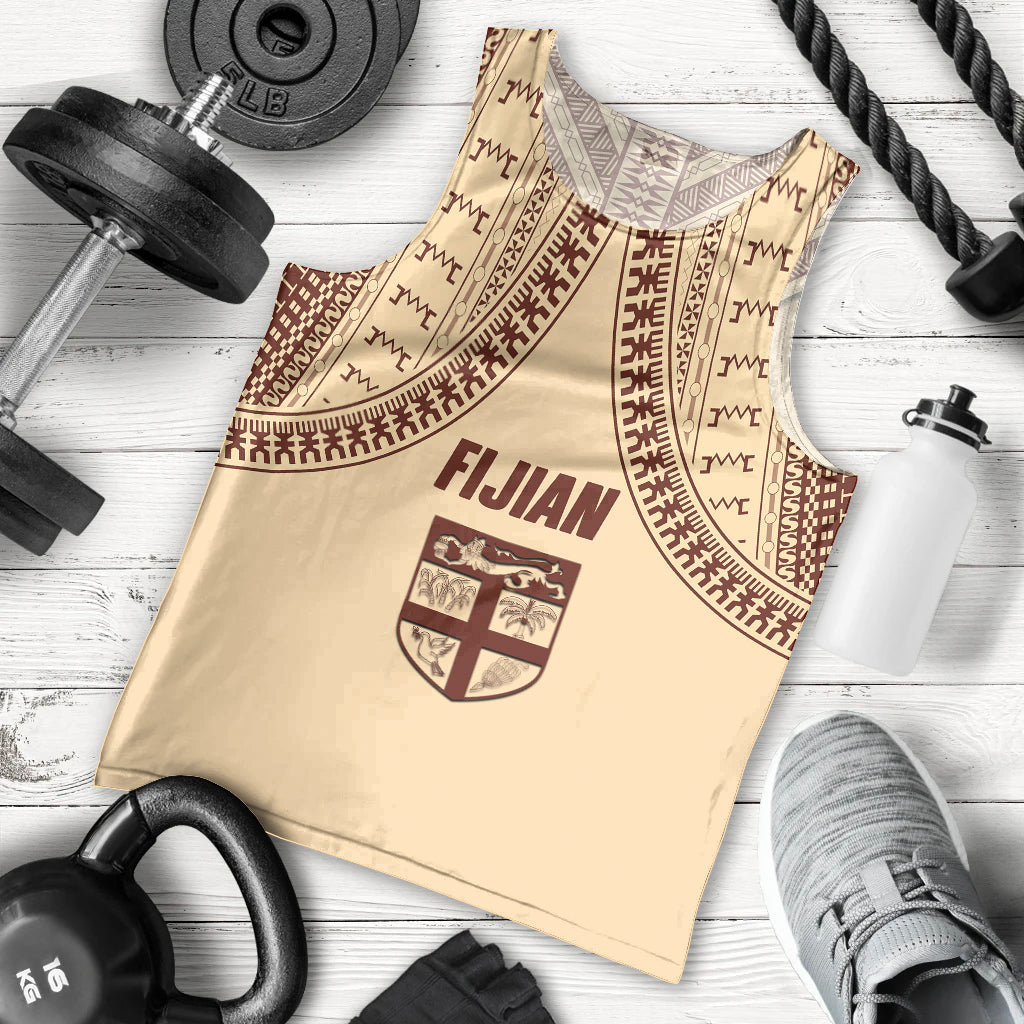 Fiji Bula Men Tank Top Tapa Pattern Design - Wonder Print Shop