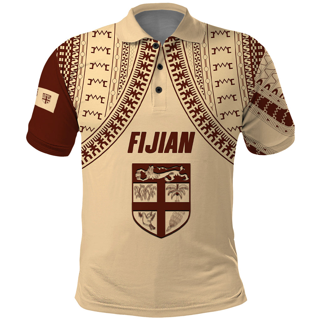 Fiji Bula Polo Shirt Tapa Pattern Design - Wonder Print Shop