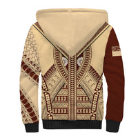 Fiji Bula Sherpa Hoodie Tapa Pattern Design - Wonder Print Shop
