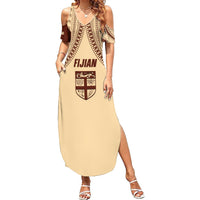 Fiji Bula Summer Maxi Dress Tapa Pattern Design