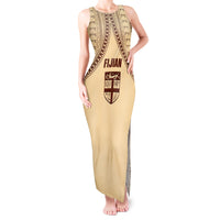 Fiji Bula Tank Maxi Dress Tapa Pattern Design - Wonder Print Shop