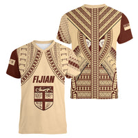 Fiji Bula Women V Neck T Shirt Tapa Pattern Design - Wonder Print Shop