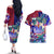 Manu Samoa Rugby 2023 Couples Matching Off The Shoulder Long Sleeve Dress and Hawaiian Shirt Humpback Whale Hexagon Tribal Tropical Style - Wonder Print Shop