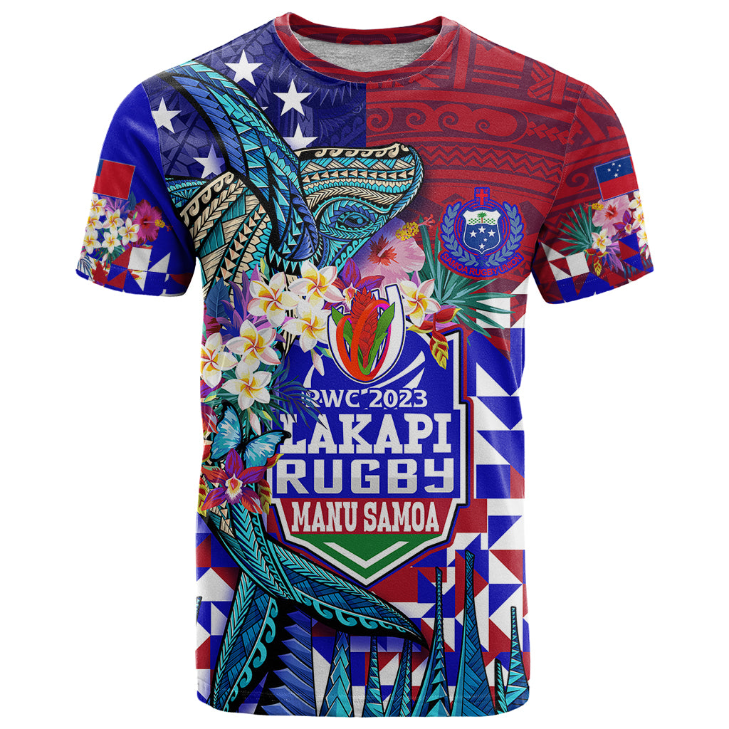 Manu Samoa Rugby 2023 T Shirt Humpback Whale Hexagon Tribal Tropical Style - Wonder Print Shop