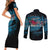 Fiji Rugby Couples Matching Short Sleeve Bodycon Dress and Long Sleeve Button Shirts Bring The Heat - Wonder Print Shop