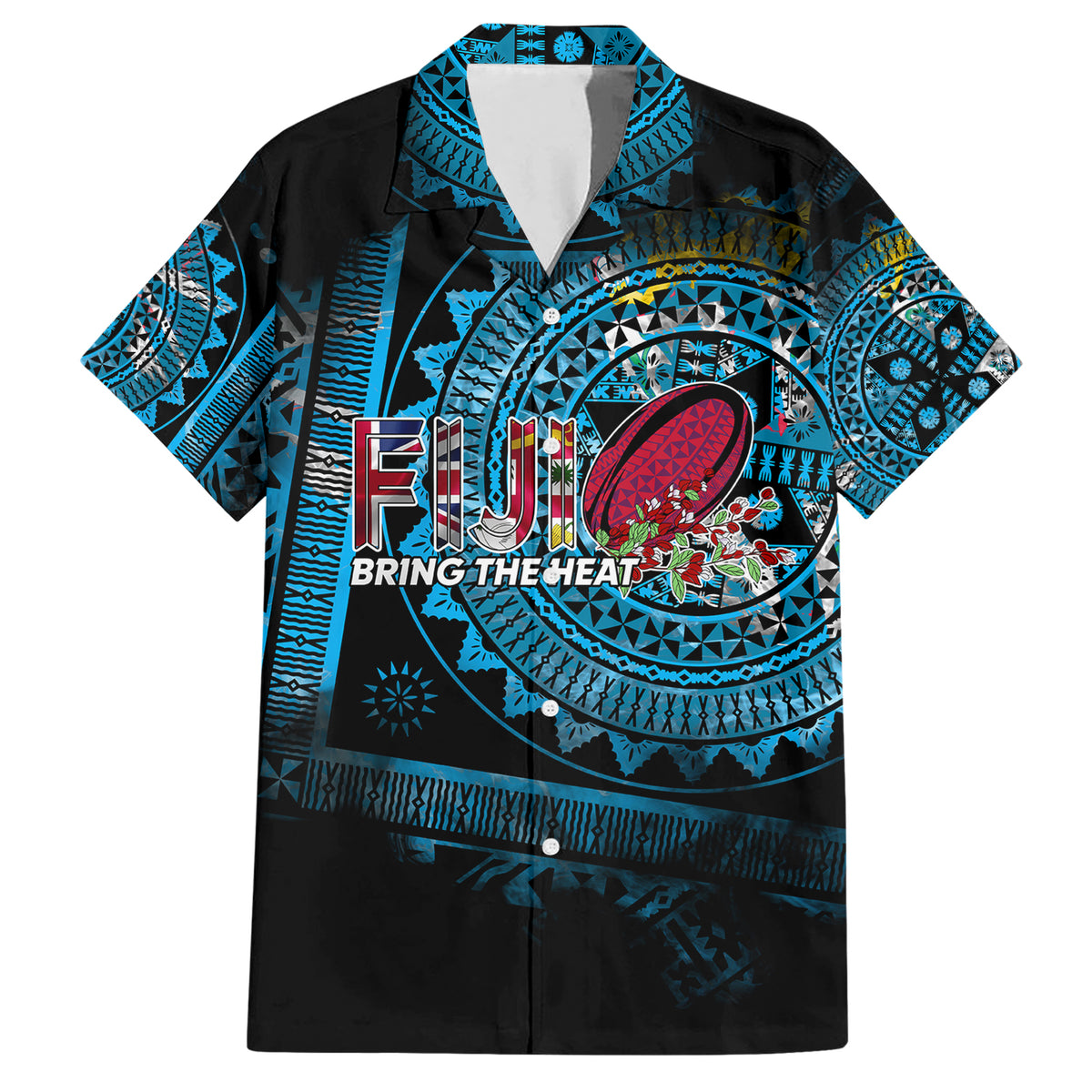 Fiji Rugby Hawaiian Shirt Bring The Heat - Wonder Print Shop
