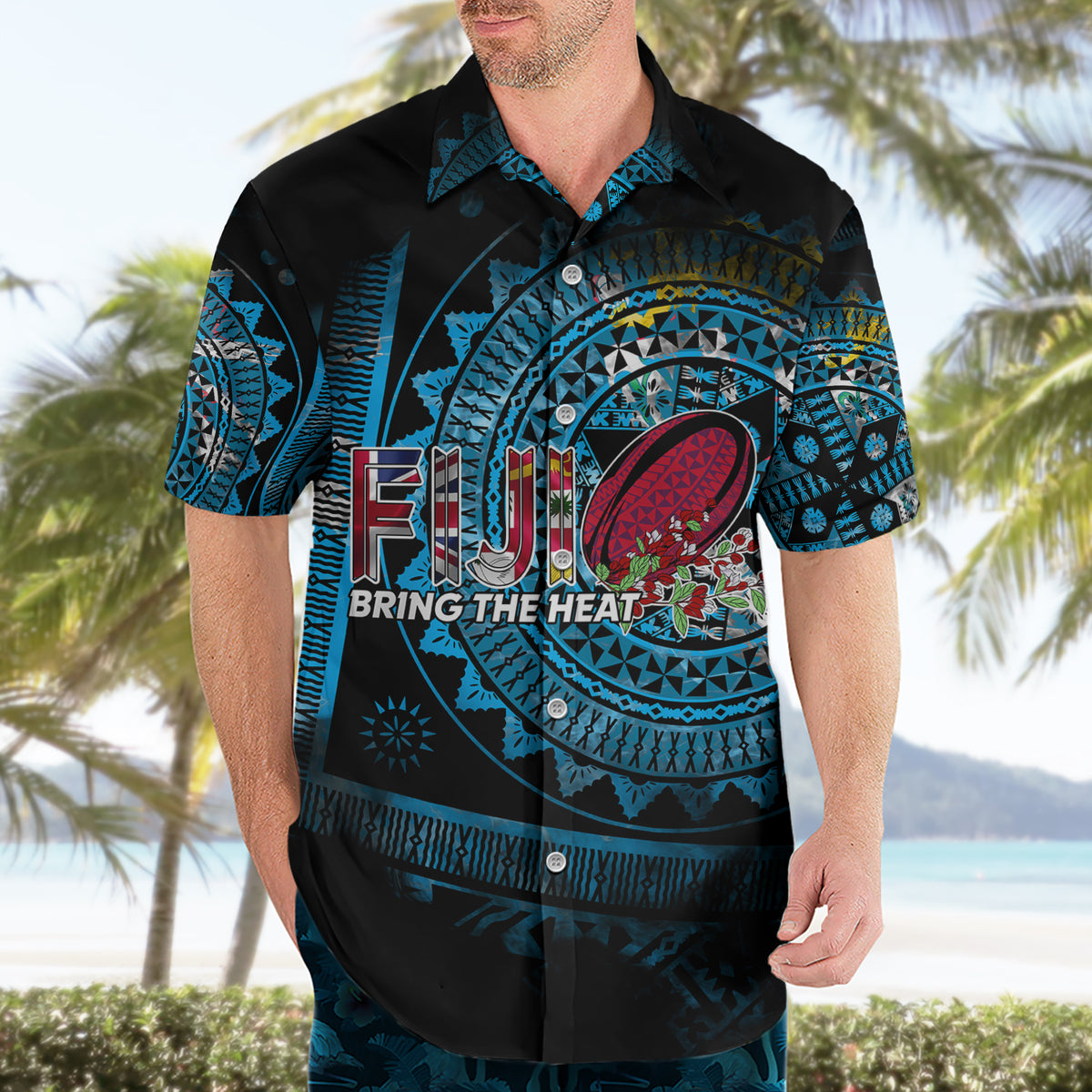 Fiji Rugby Hawaiian Shirt Bring The Heat - Wonder Print Shop