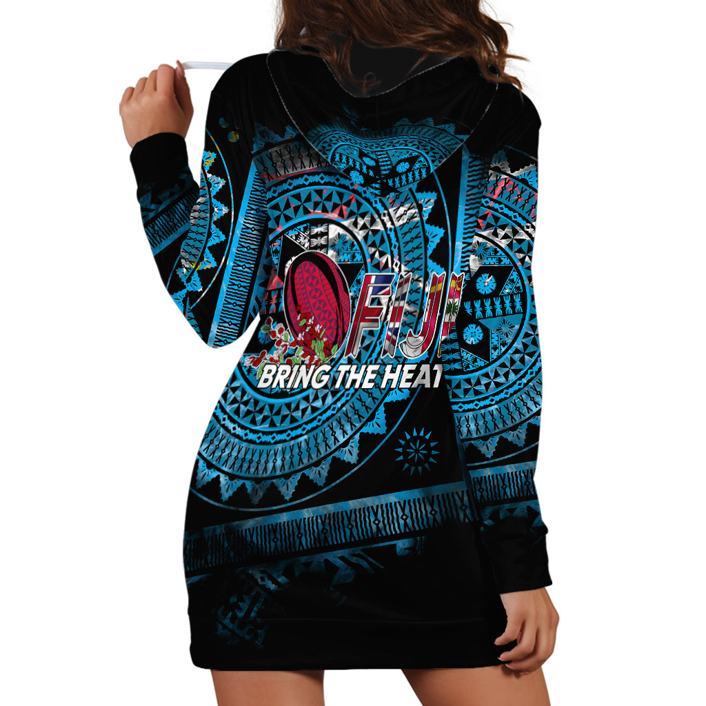Fiji Rugby Hoodie Dress Bring The Heat - Wonder Print Shop
