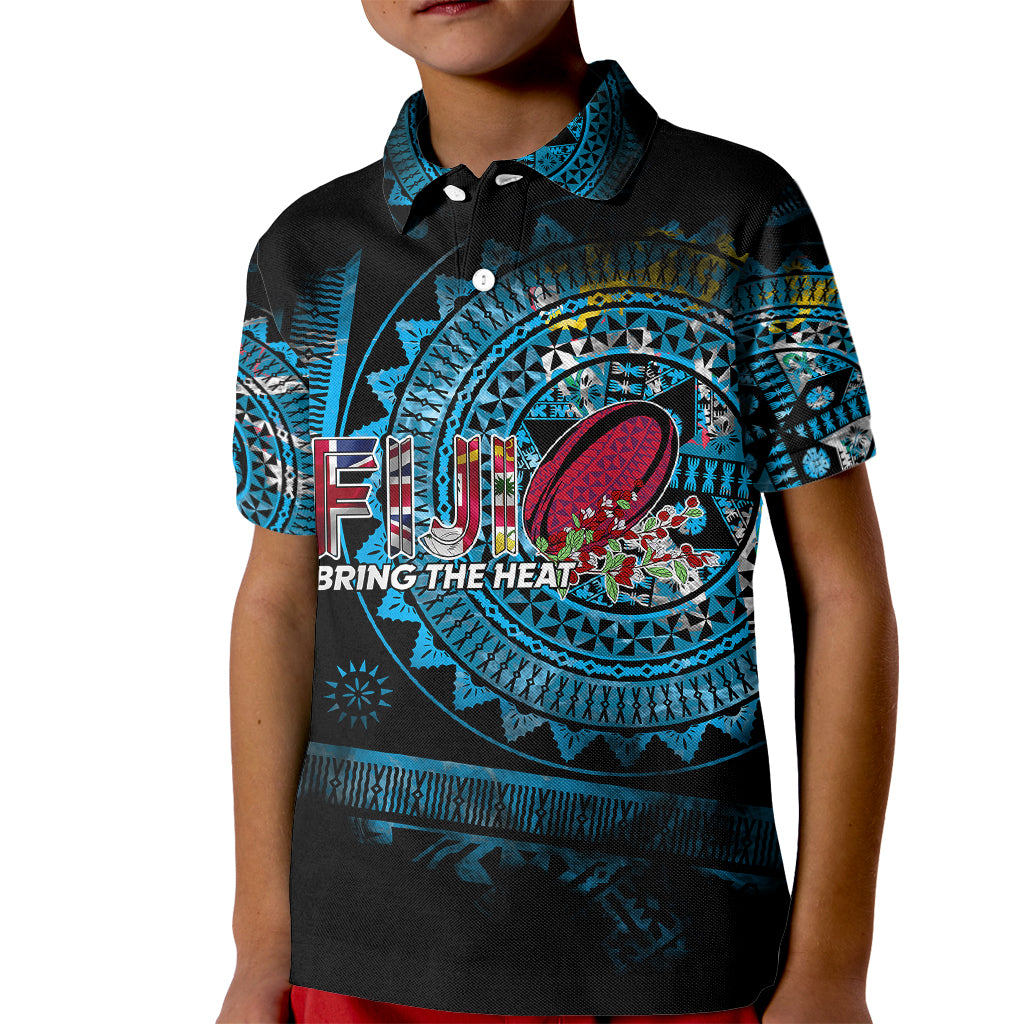 Fiji Rugby Kid Polo Shirt Bring The Heat - Wonder Print Shop
