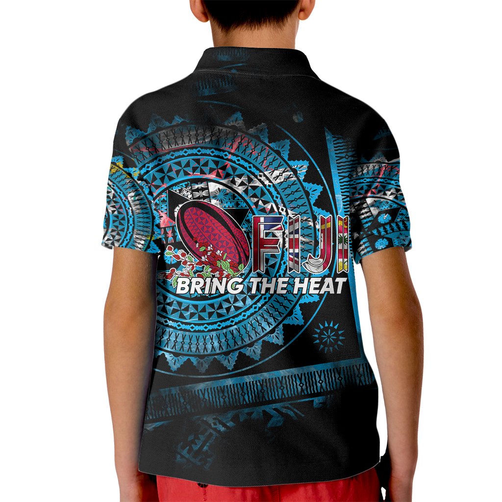 Fiji Rugby Kid Polo Shirt Bring The Heat - Wonder Print Shop