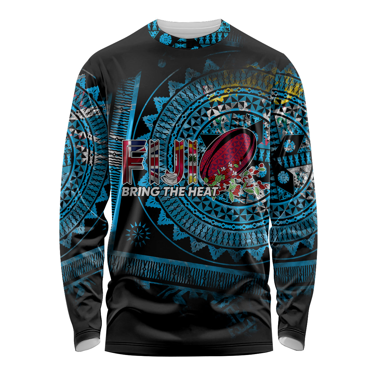 Fiji Rugby Long Sleeve Shirt Bring The Heat - Wonder Print Shop