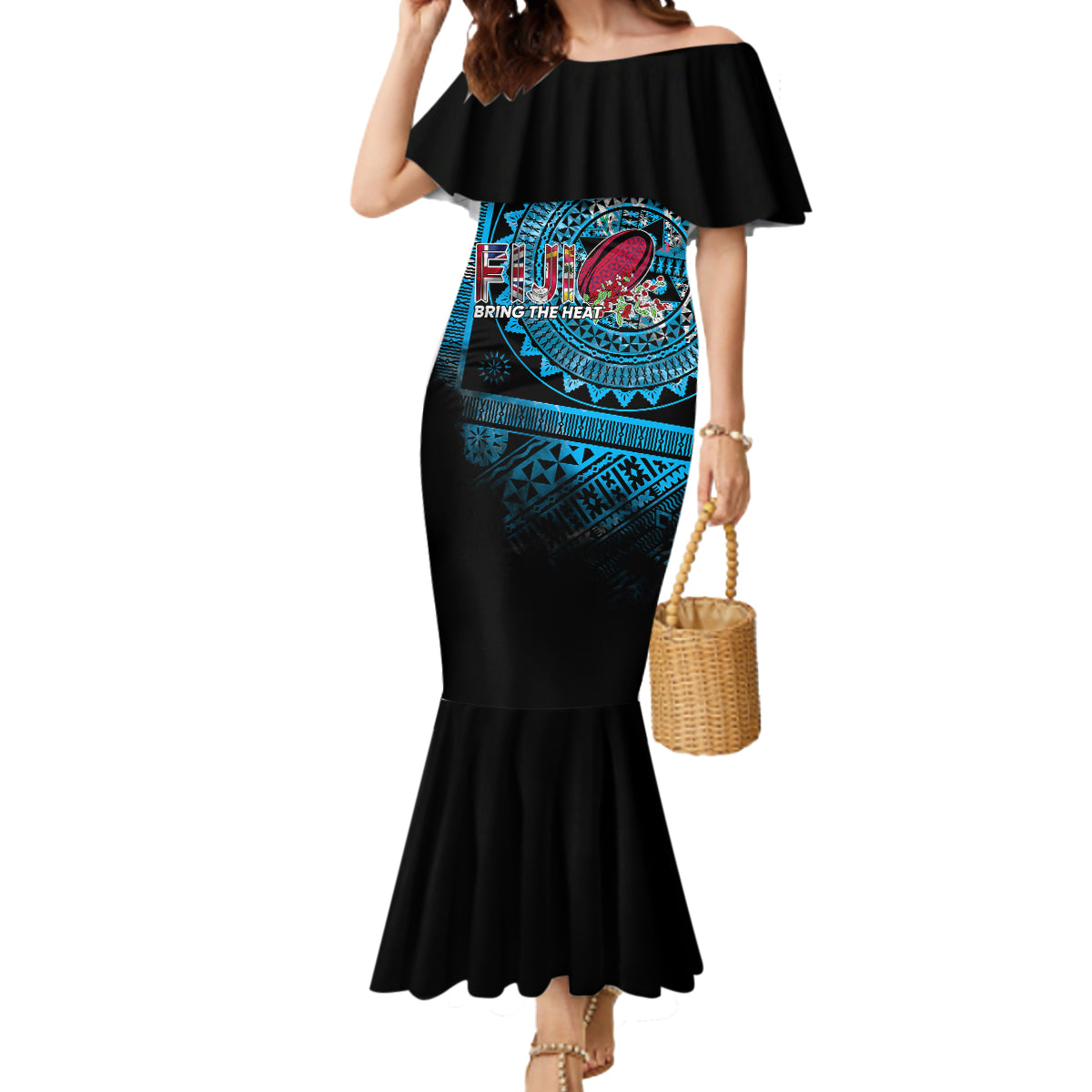 Fiji Rugby Mermaid Dress Bring The Heat - Wonder Print Shop