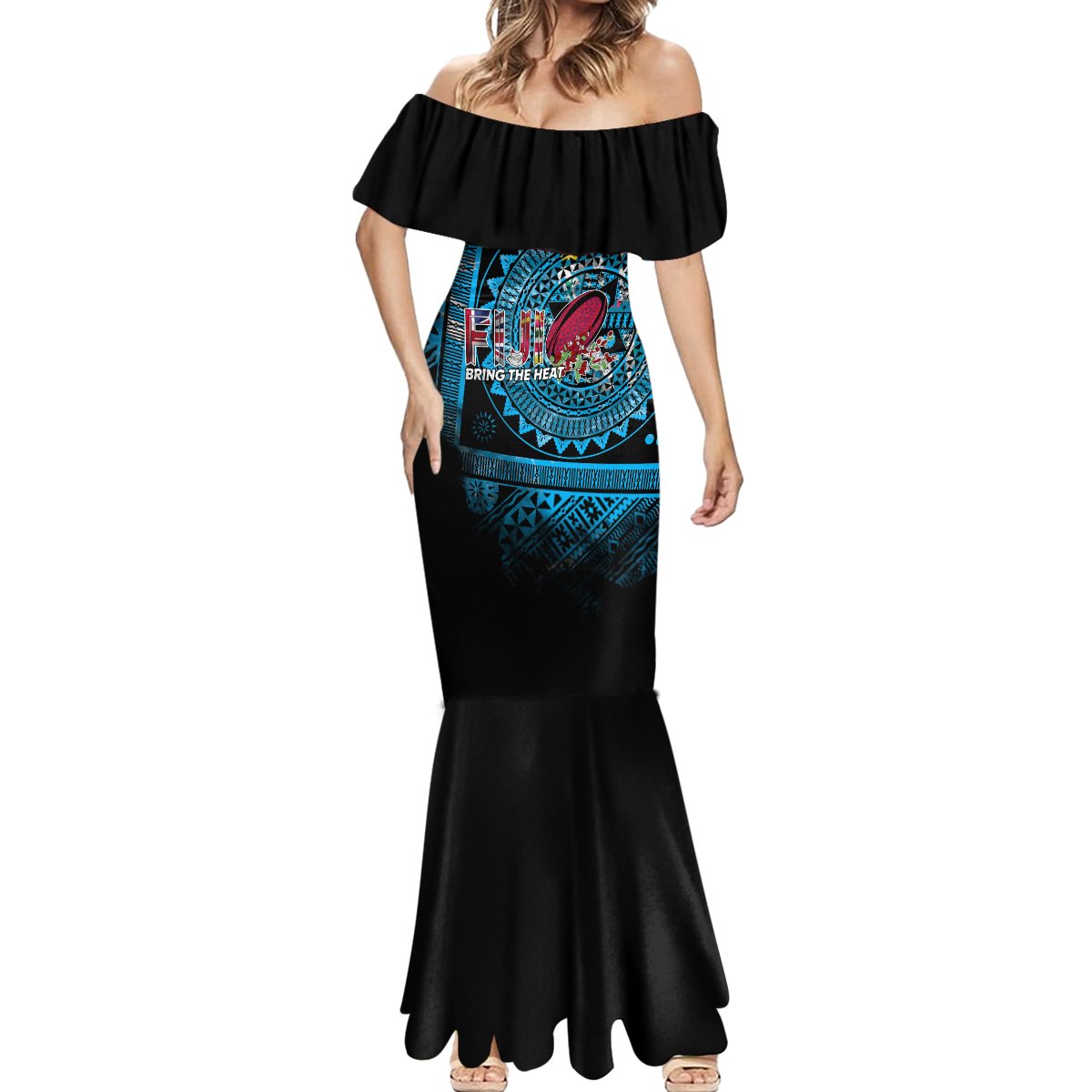 Fiji Rugby Mermaid Dress Bring The Heat - Wonder Print Shop