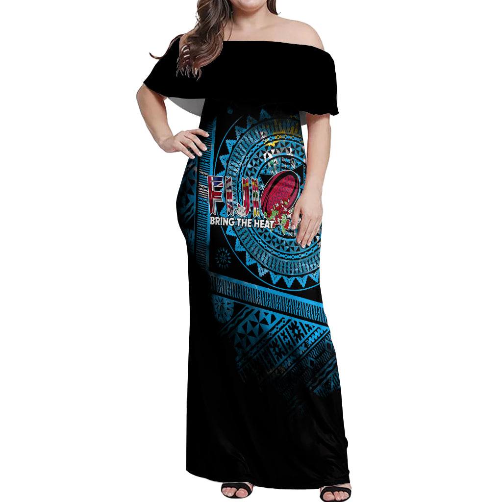 Fiji Rugby Off Shoulder Maxi Dress Bring The Heat - Wonder Print Shop